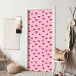Hartjes - Patroon - Rood deurposter klein 289 -sfeer6