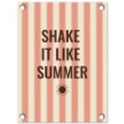 Zomer - Quote - Strepen tuinposter los doek klein -3d