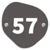 Grijs - Traditioneel Naambord Organisch middel -3d