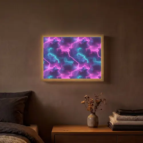 Elektrisch - Neon - Lucht Light Box met batterij (Wandlamp) middel 907 -sfeer4