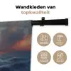 Meeuwen - Zonsondergang - Zee - Wolken Wandkleed katoen klein -sfeer2