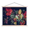 Boeket - Stilleven - Bloemen - Planten - Rood textielposter latten blank klein -3d