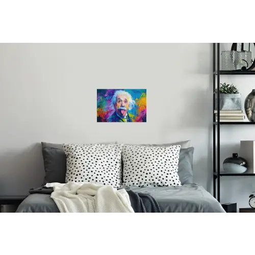 Oude man - Expressief - Kleurrijk Muursticker klein -slaapkamer