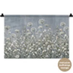 Bloemen - Botanisch - Blauw Wandkleed katoen klein -t3d_DE