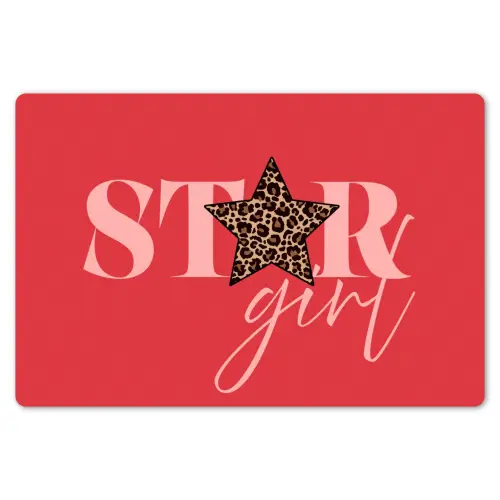 Star girl - Rood - Panter - Ster Placemat vinyl groot -zzsfeer1_Kitchenyeah-website