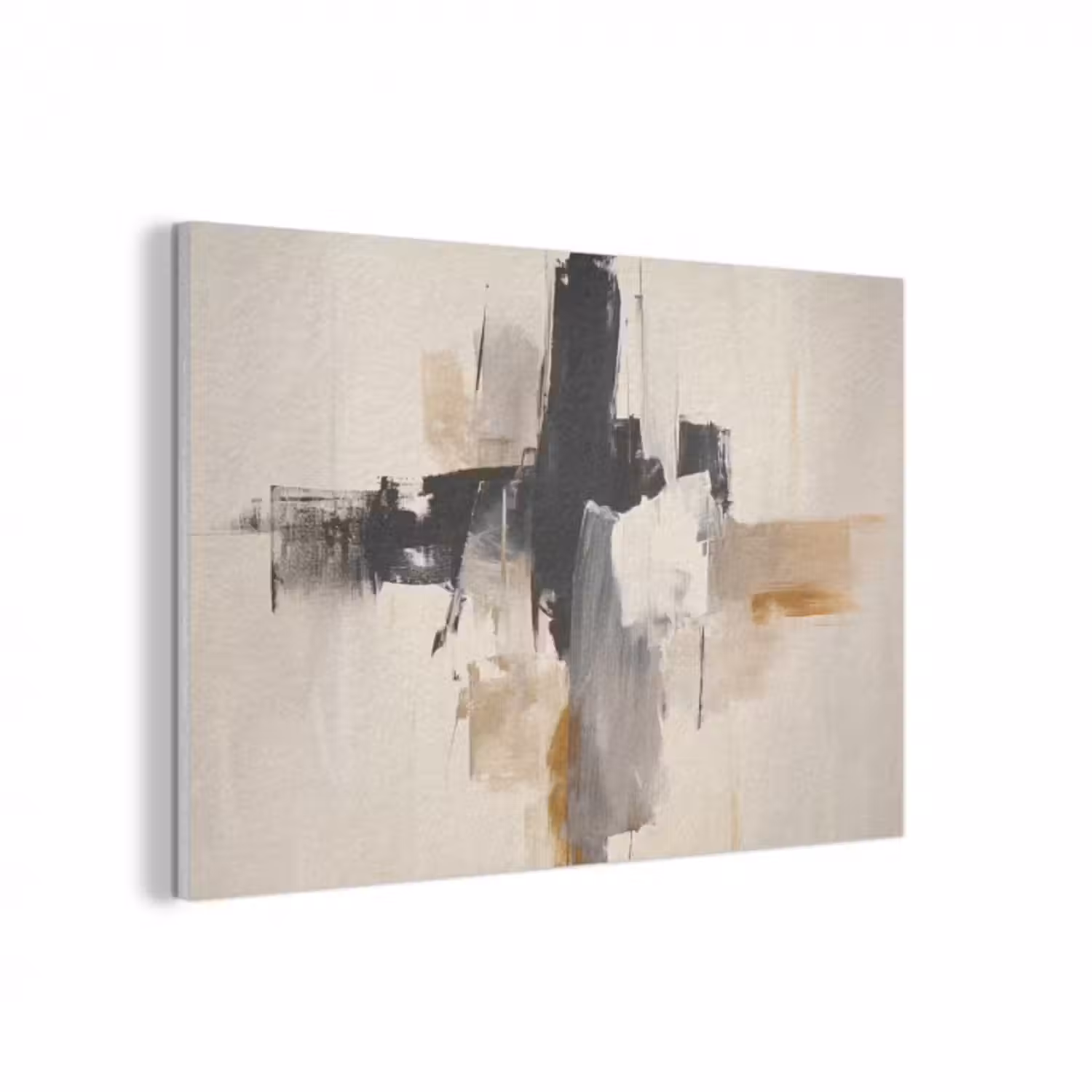 Akustikbild - Pinselstriche - Grob - Abstrakt - Beige