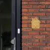 Mosterdgeel - Sierlijk Naambord Huisje klein -sfeer2