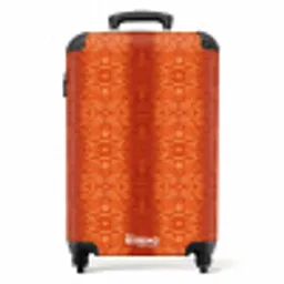 oranje slangenhuid met symmetrische schubstructuur NBS - Handbagage koffer - Volwassenen Unisex middel -productfoto_recht