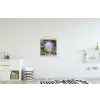 Doorkijk - Vuurtoren - Bloemen - Uitzicht textielposter latten blank klein -kinderkamer