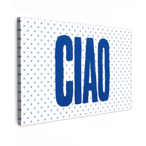 Ciao - Blauw - Stippen canvas 2cm klein -z3d