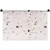 Terrazzo -  Patroon - Zacht - Zwart - Wit Wandkleed katoen klein 269 -zz3d