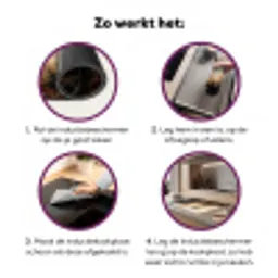 Bospad - Herfstbladeren - Natuur - Schilderachtig - Oranje Inductie beschermer vinyl 3mm klein -zzzzzzz-cc-werking