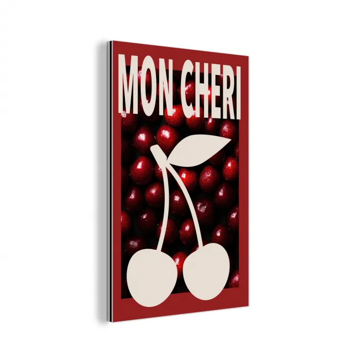 Kersen - Illustratie - Rood aluminium wit klein -3d