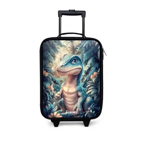 Dino in mystieke jungle met maanlicht Kinderkoffer - Zwart klein -3d