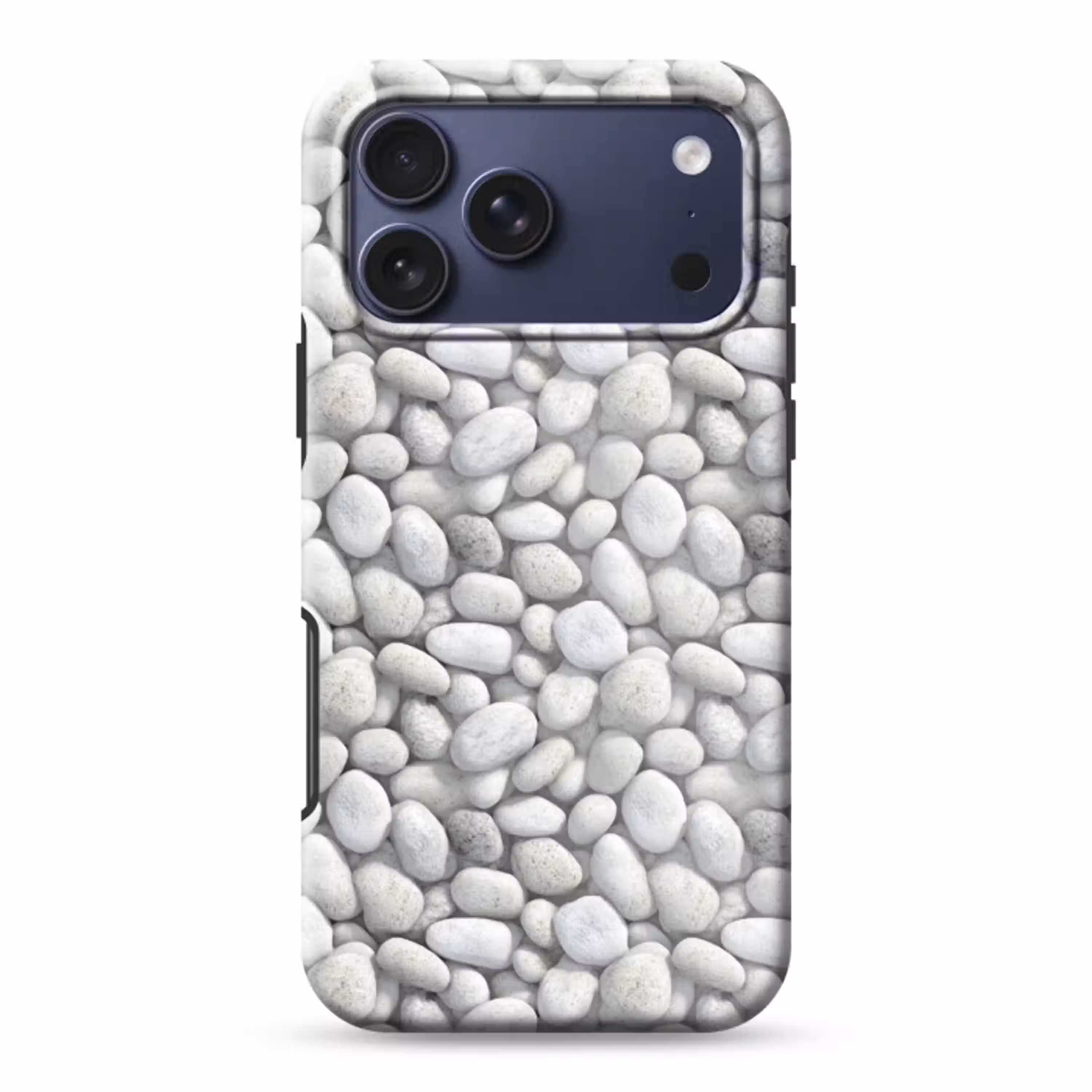 Steentjes - Grijs - Ovaal Toughcase MagSafe Apple iPhone 17 Pro Max klein 1019 -3d