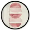 Minimalistisch - Cirkels - Roze Fotolijst rond zonder passe partout klein -3d