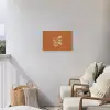 Sinaasappel - Getekend - Bladeren - Bruin Tuinposter op houten frame 2 cm dik klein -sfeer1