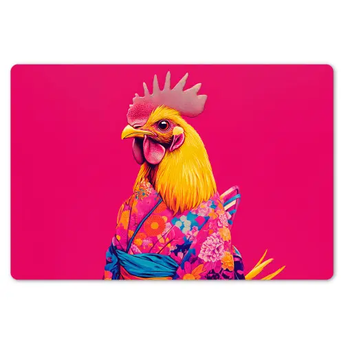 Haan - Kleurrijk - Kimono - Roze Placemat vinyl groot -zzsfeer1_Kitchenyeah-website