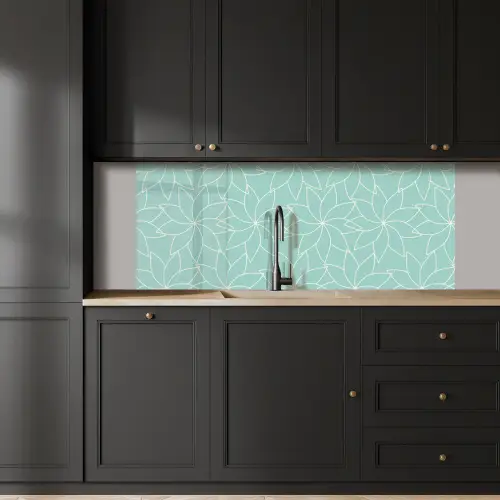Blauw - Mandala - Design keuken achterwand 2 middel 871 -sfeer1
