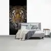 Tijger - Wilde dieren - Portret - Zwart - Dieren fotobehang vinyl groot -slaapkamer
