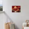 Volle maan - Landschap - Waterval tuinposter los doek klein -sfeer8