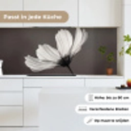 Bloem - Minimalistisch - Zwart - Wit keuken achterwand 2 middel -sfeer4_DE