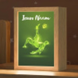 Voetbal - Groen - Omhaal Light Box met kabel (Kinderlampje) klein -zzz_3d_website