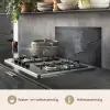 Beton - Zwart - Scheur keuken achterwand spatscherm klein -usp_NL