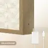 Patroon - Bloemen - Beige Light Box met batterij (Wandlamp) middel 907 -USP_websiteoplaadbaarNL