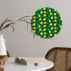 Donkergroen - Ananas - Bladeren Wandcirkel behangsticker klein 186 -sfeer3