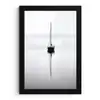 Zeilboot - Zwart - Water - Silhouet fotolijst zwart zonder passe partout klein -3d