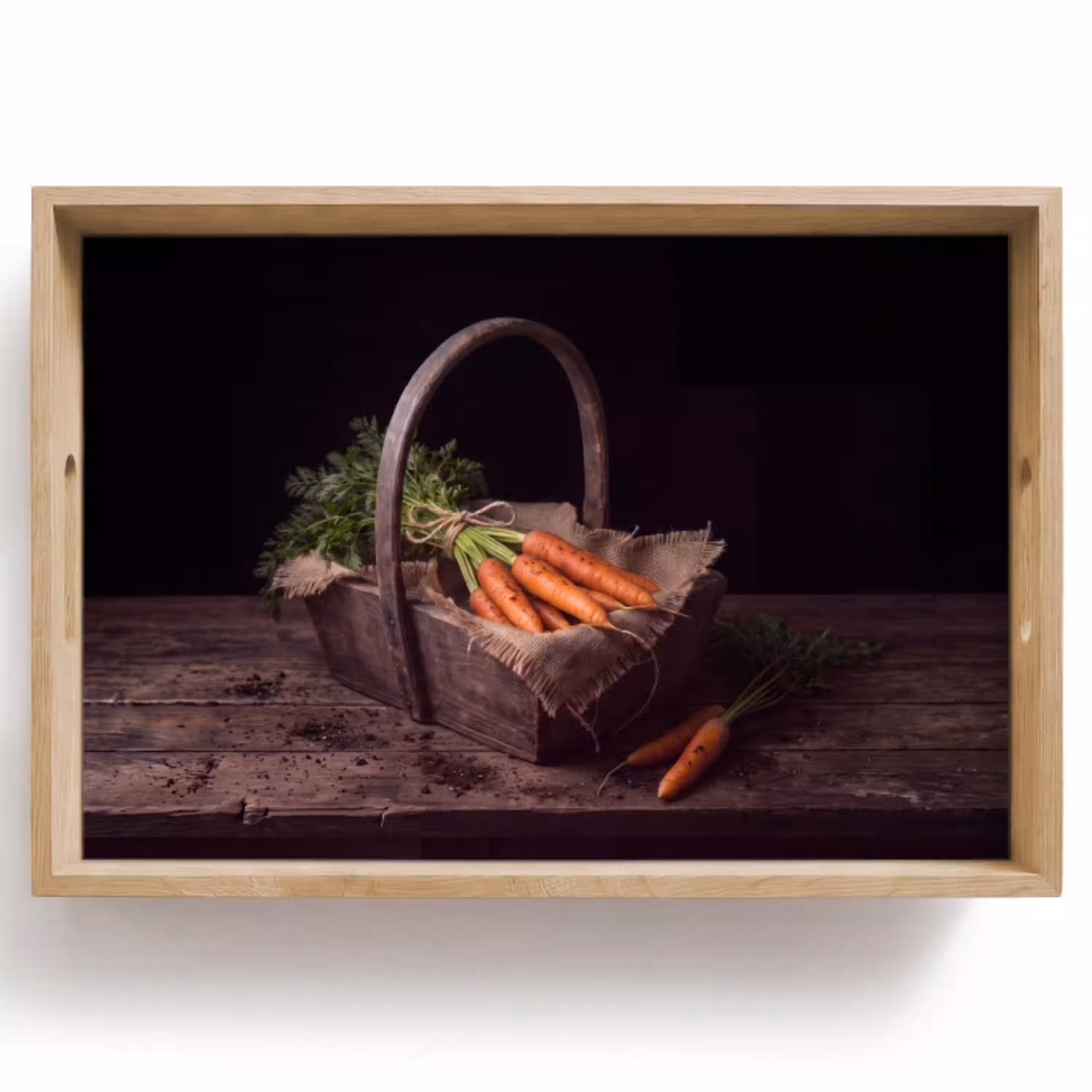 Wortels - Mand - Eten Dienblad Rechthoek middel -z3d_shopping