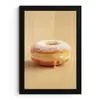 Donut - Romig - Poedersuiker - Beige fotolijst zwart zonder passe partout klein -3d