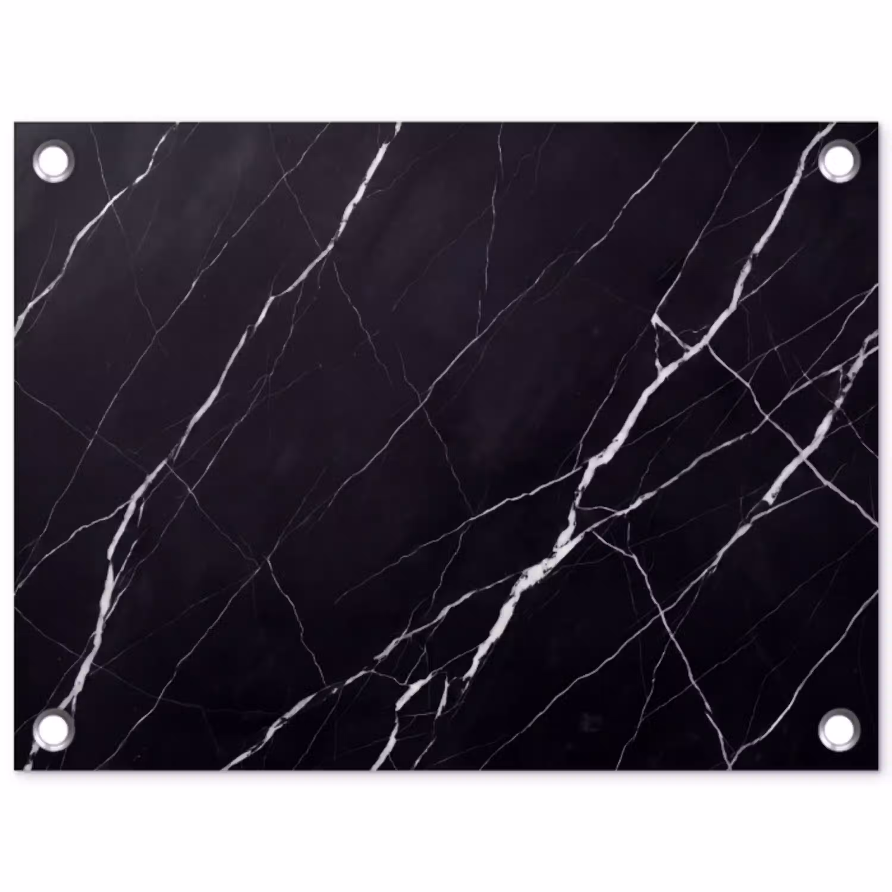 Marmer - Patroon - Abstract - Modern - Zwart tuinposter los doek klein -3d