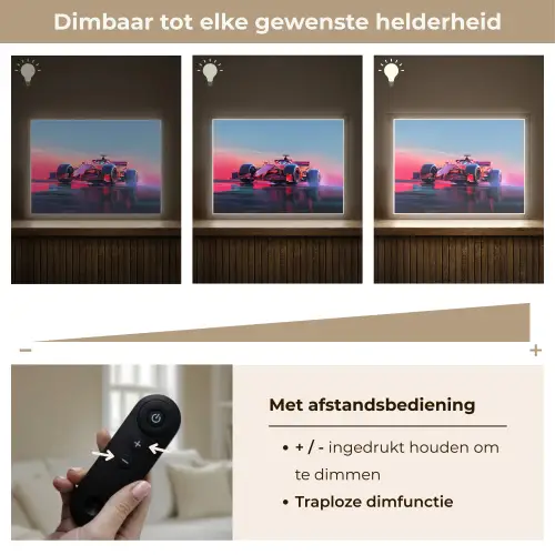 Formule 1 - Race  - Auto - Jongens Light Box met batterij (Wandlamp kind) middel -USP_dimbaarNL