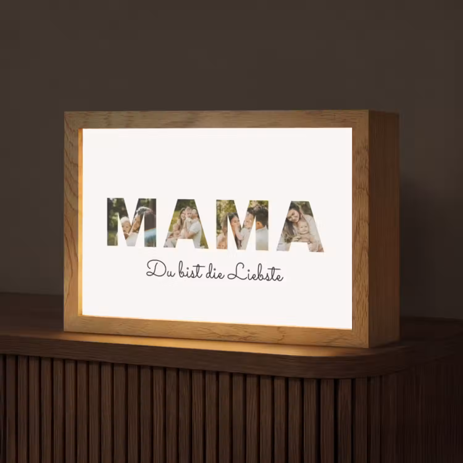 Personalisierte Lightbox - Mutti - Buchstaben-Collage