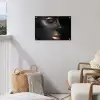 Vrouw - Make-up - Koper - Zwart tuinposter los doek klein -sfeer8