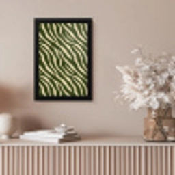Zebra - Patroon - Groen fotolijst zwart zonder passe partout klein 224 -sfeer5