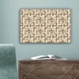 Geometrisch - Retro - Bruin canvas 2cm klein 34 -sfeer4