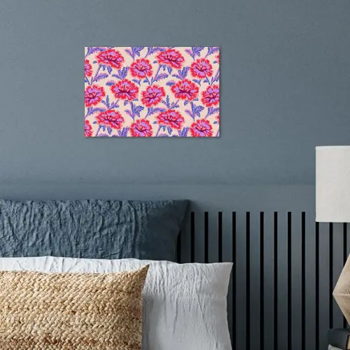 Bloemen - Patroon - Meerkleurig poster papier klein 62 -sfeer2