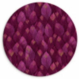 Bladeren - Patroon - Burgundy Wandcirkel kunststof plaat 5mm dik klein 188 -3d