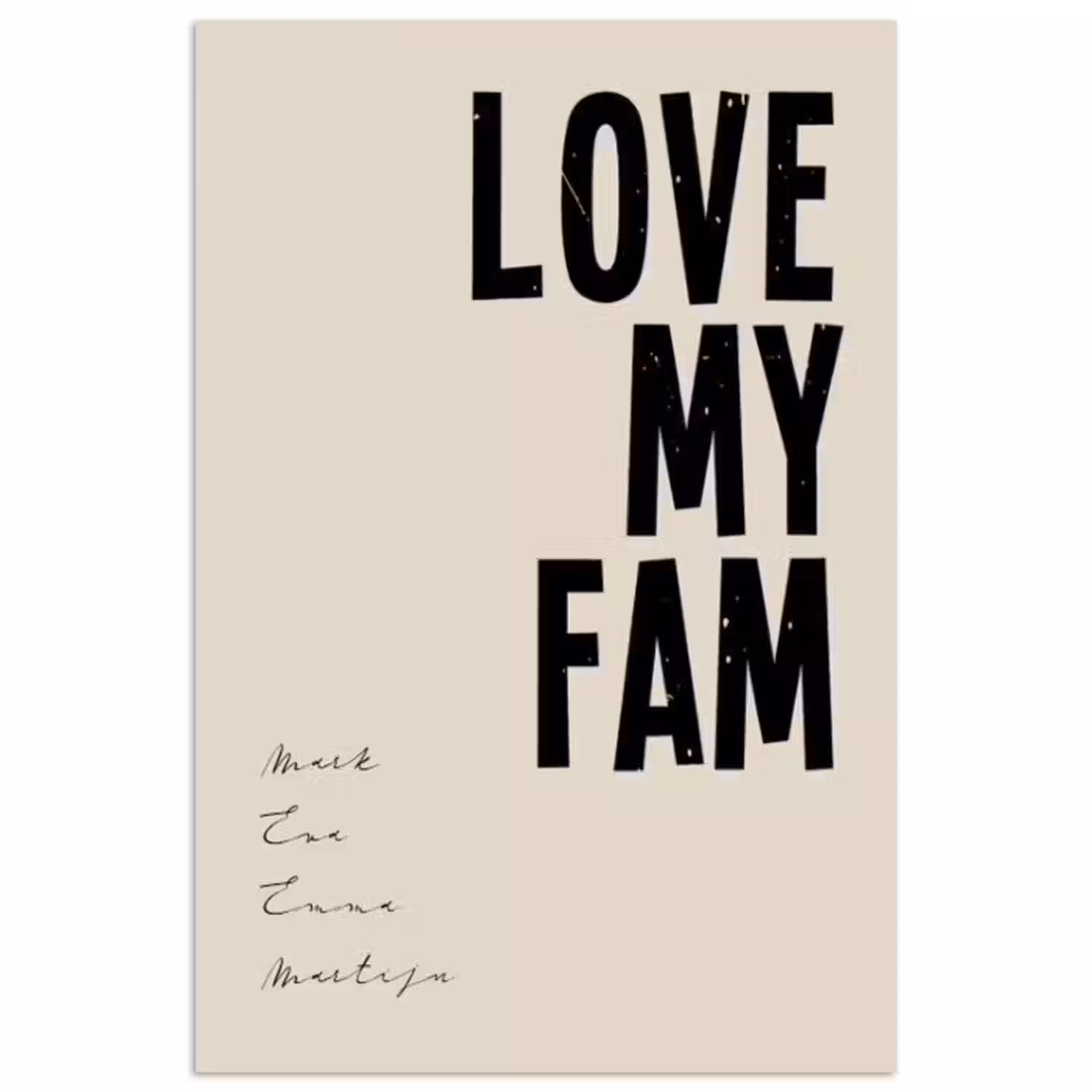 Gepersonaliseerde poster - Love My Fam