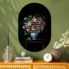 Bloemen - Art - Pastel - Quotes Wandcirkel Ovaal Glas middel -sfeer2