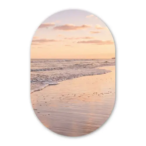 Strand - Branding - Wolken Wandcirkel Ovaal Forex klein -3d