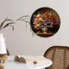 Kleur - Bloemen - Vintage - Bloemenvaas Wandcirkel plexiglas klein -sfeer4
