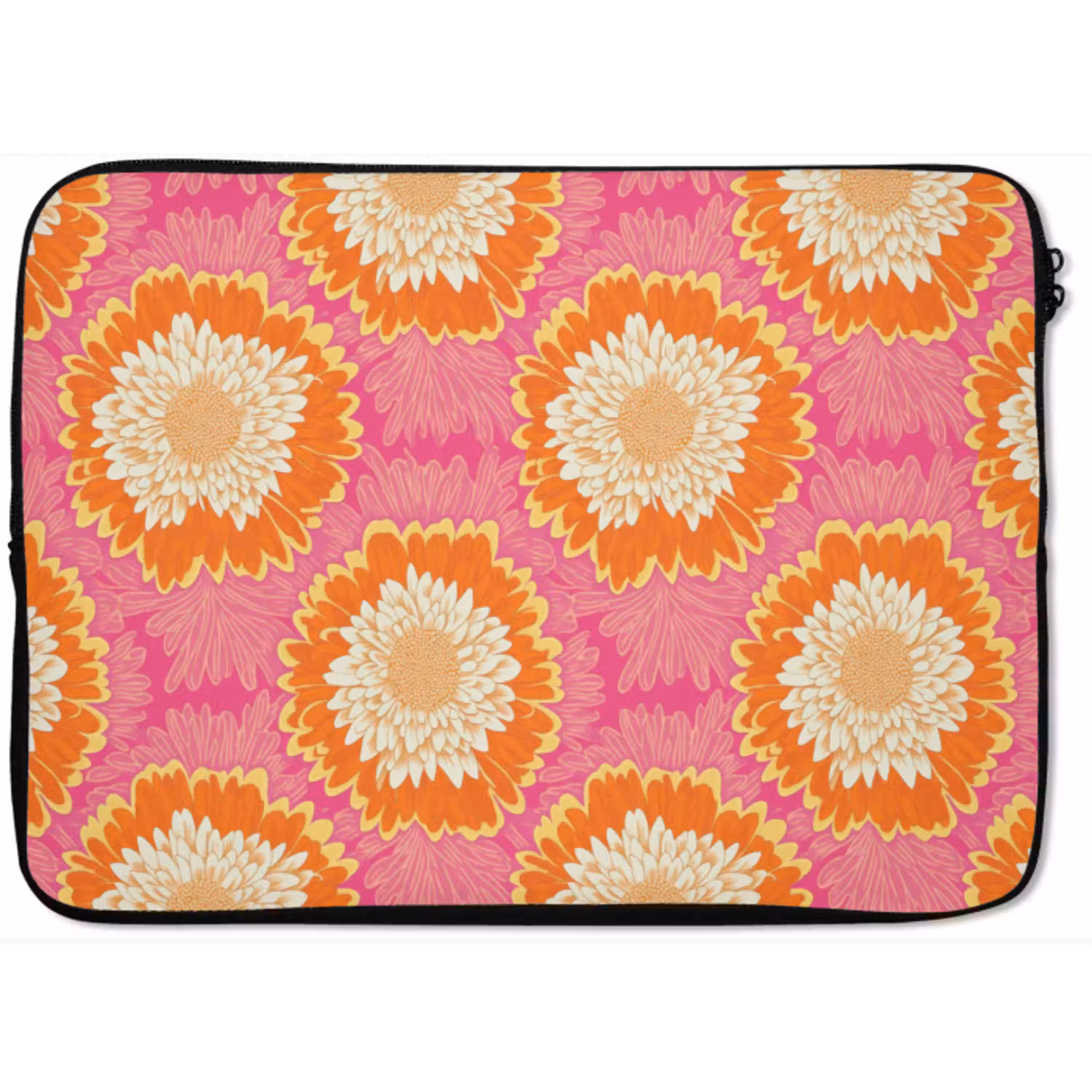 Retro - Bloemen - Kleurrijk laptophoes neopreen klein 279 -zkaufland3dotto