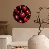 Rood - Fruit - Kersen Wandcirkel kunststof plaat 5mm dik klein -sfeer1