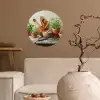 Potten - Kruiden - Hout Wandcirkel behangsticker klein -sfeer1