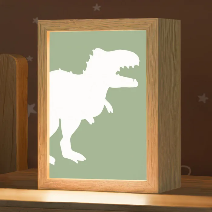 Dino - T-rex - Dinosaurus - Groen - Tyrannosaurus rex Light Box met kabel klein -zzz_3d_website
