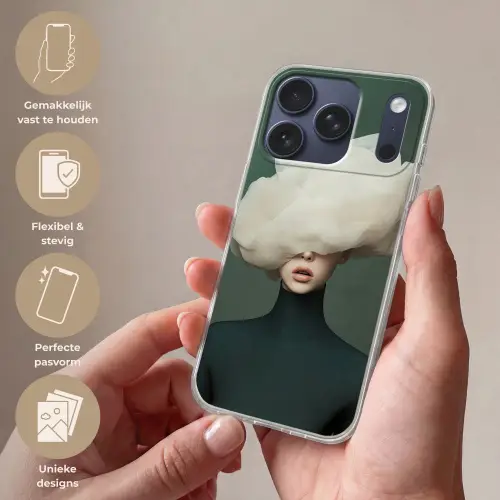 Hoed - Vrouw - Beige Telefoonhoesje iPhone 17 Pro klein -sfeer3_NL